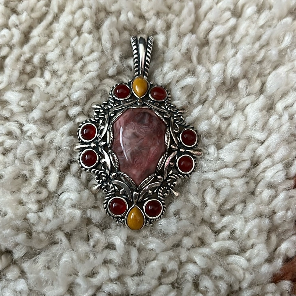 Carolyn Pollack necklace pendant stone